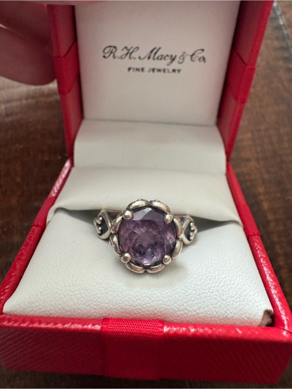 Brighton purple gemstone ring set in Sterling Silver